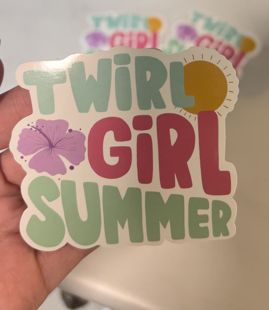 Twirl Girl Summer Sticker